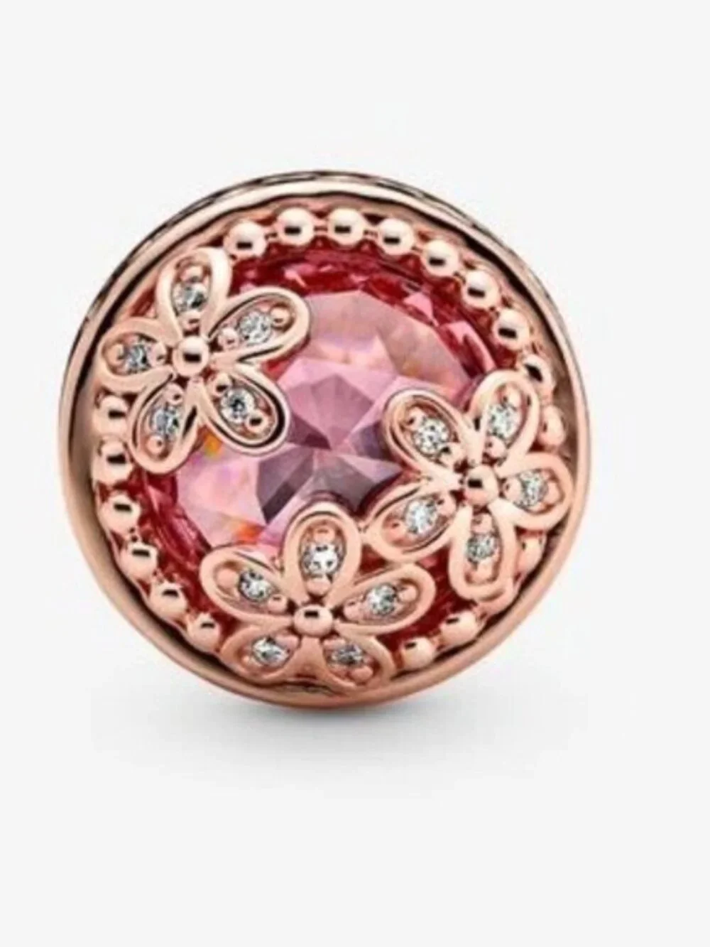 Pandora Sparkling Pink Daisy Flower Charm